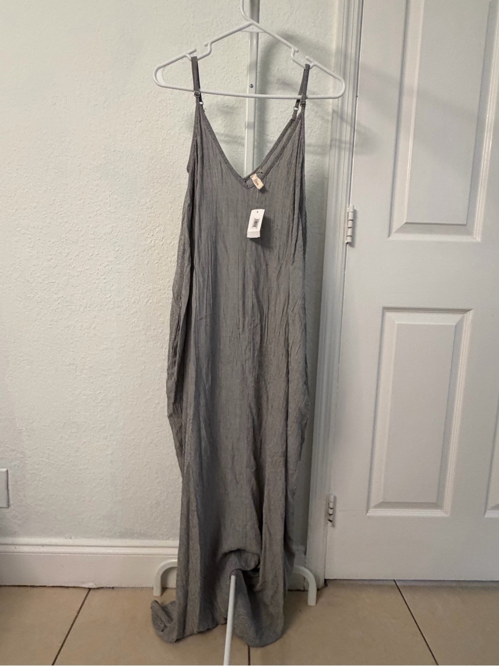 Elan Gray Sleeveless V-Neck Maxi Dress